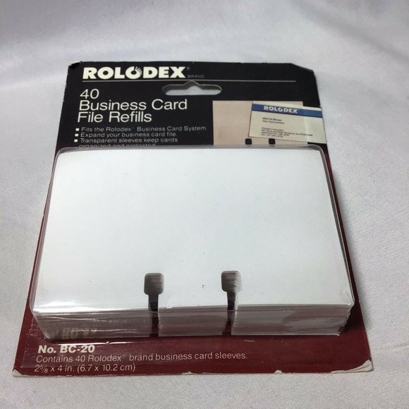COPY - Rolodex Rotary Business File Card 40 Refill  2 5/8 x 4 New Old Stock 1992 - Picture 5 of 6